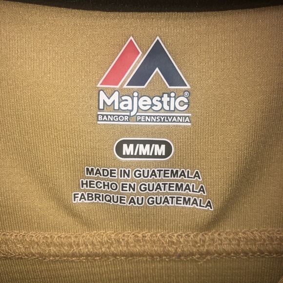 Majestic Button Up Adult Medium Mens Multicolor Short Sleeve Cotton Blend Polo - Picture 3 of 8